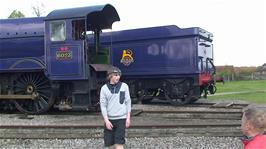 Callum F with one of the locomotives at the Didcot Railway Centre, this one called King Edward II was built in 1930 and originally used on the Devon to London Paddington line